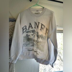 Abercrombie & Fitch Banff Graphic Crewneck Sweater - Light Gray